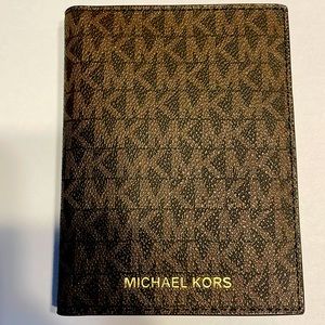 Michael Kors brown Bedford Travel Passport Wallet